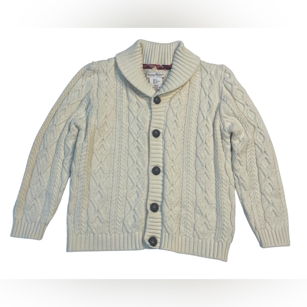 Tommy Bahama Kids Cream Cable Knit Sweater